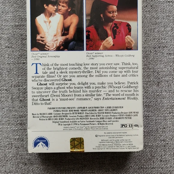 Ghost VTG McDonald's VHS Movie NEW Sealed 1993 - Picture 11 of 14